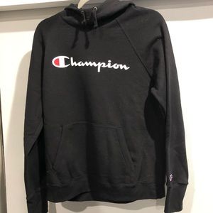 Large Black Champion Hoodie